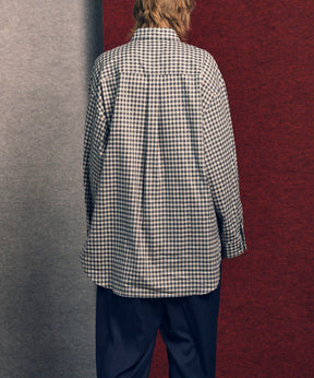 [意大利死库织物] Prime-Over常规衣领衬衫外套