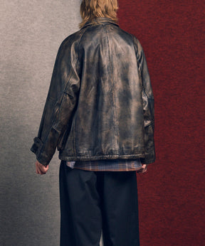 [25AW预购]绵羊皮革前纽扣单纽