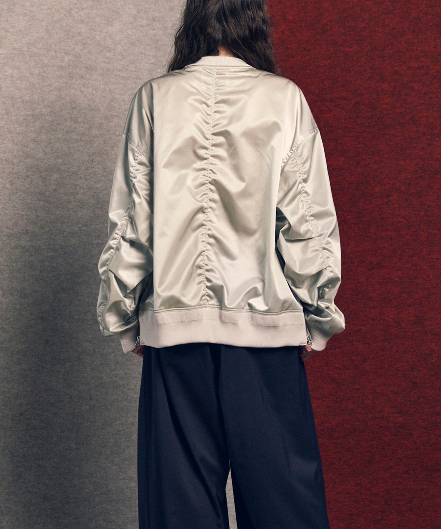 编织组合额叶套头衫