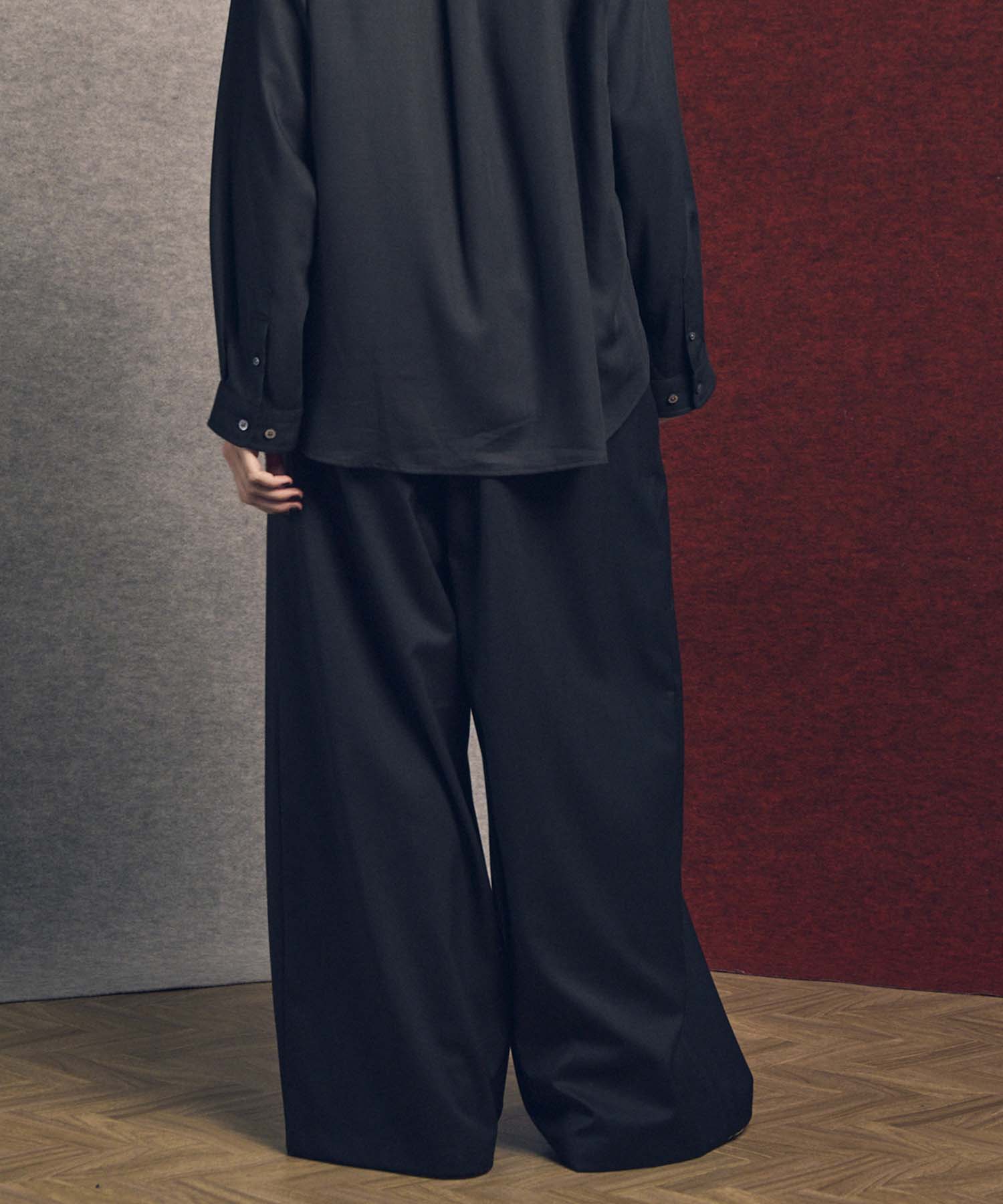 パンツ Wool mix semi baggy slacks WOOL BAGGY SLACKS #IVORY [FW23-B09] – cocorozashi