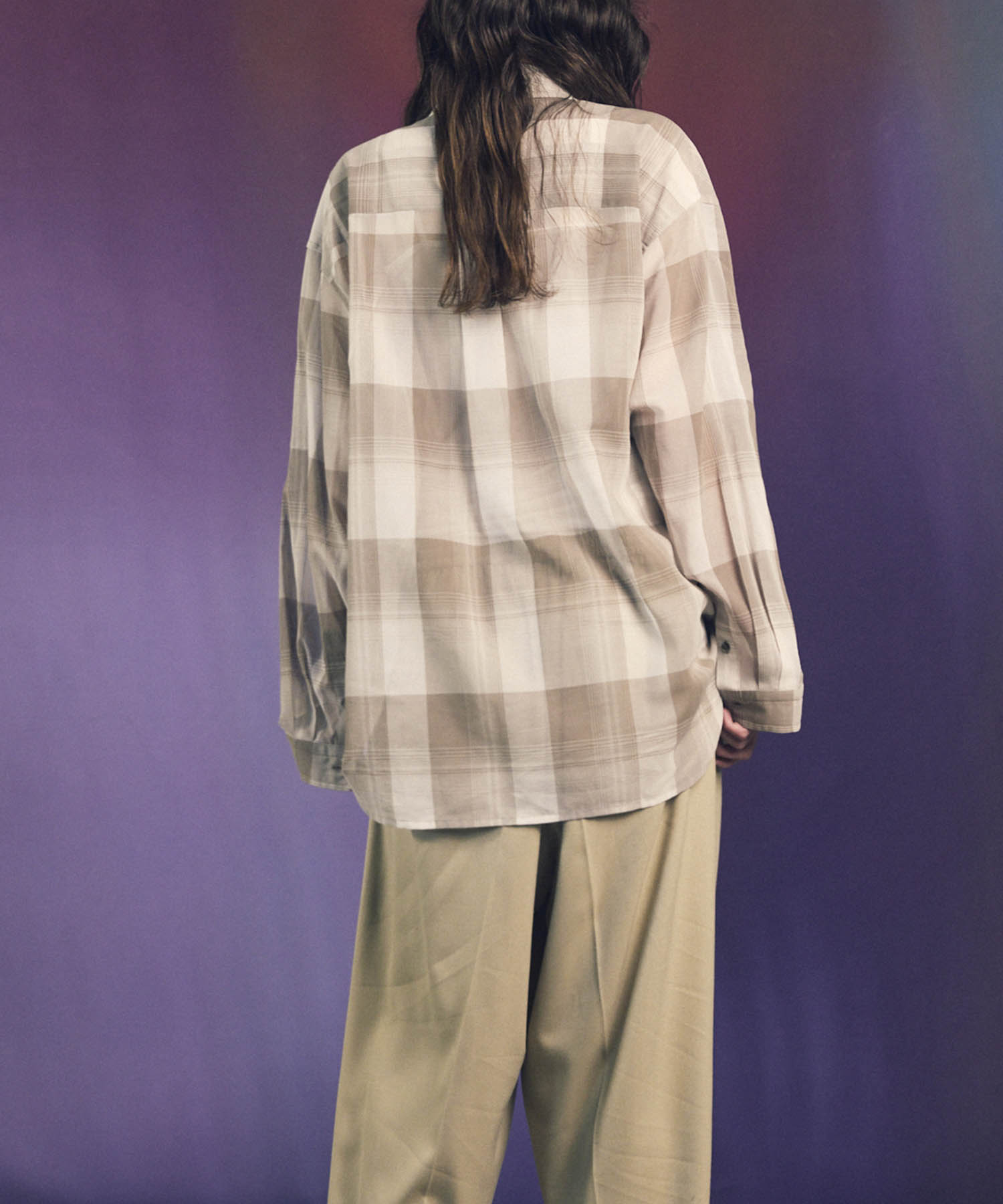 Prime-Over Cotton Organdy 일반 칼라 셔츠를 확인하십시오