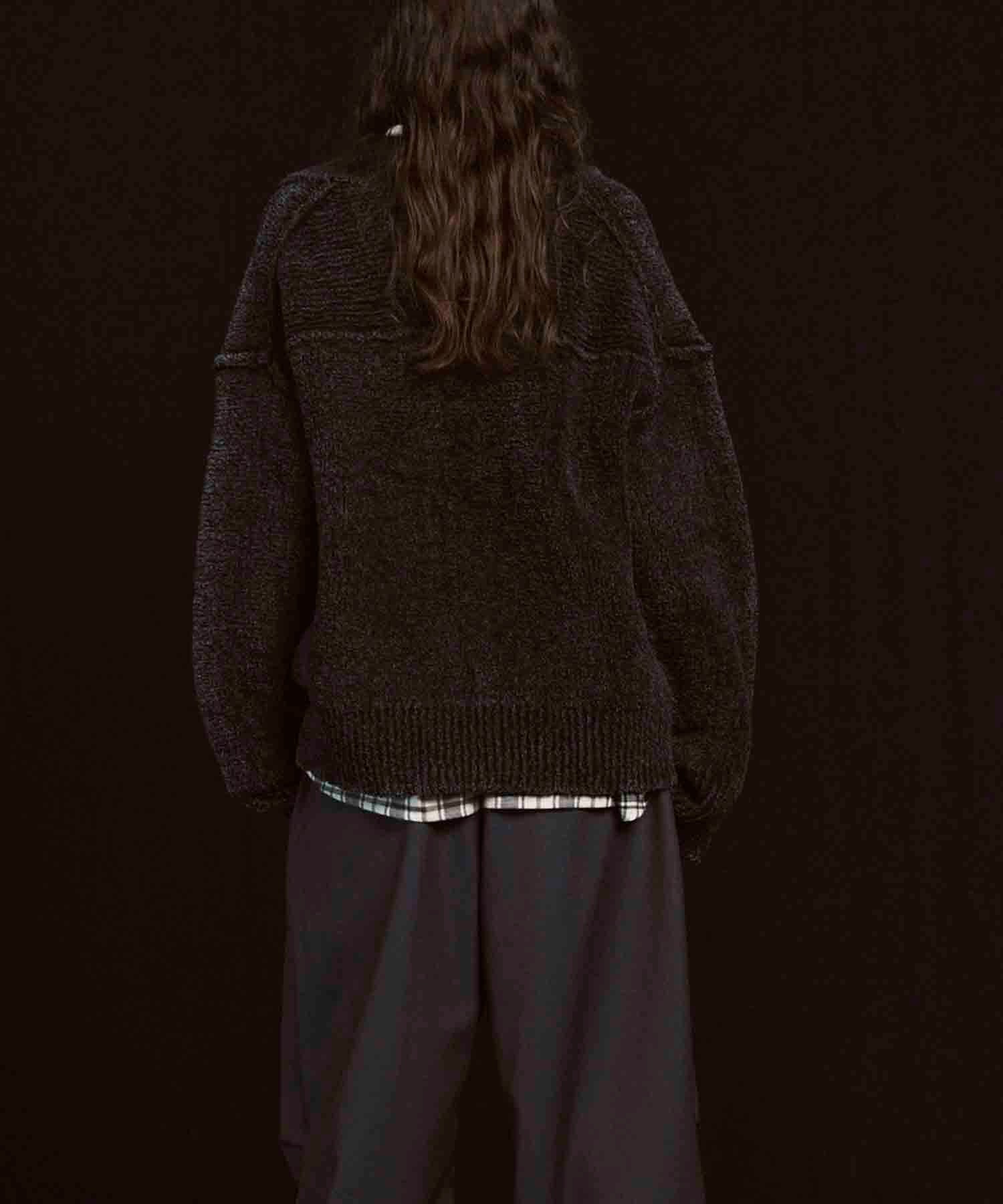 Gradation Short Length Prime-Over V-Neck Knit Pullover