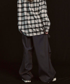 4 Colors Chambray Washable Wool Prime-Wide Snow Pants
