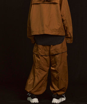 Gather Curved Switching Wide Pants