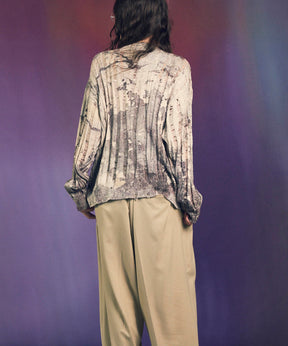 Wall Art Print Damage Knit Pullover