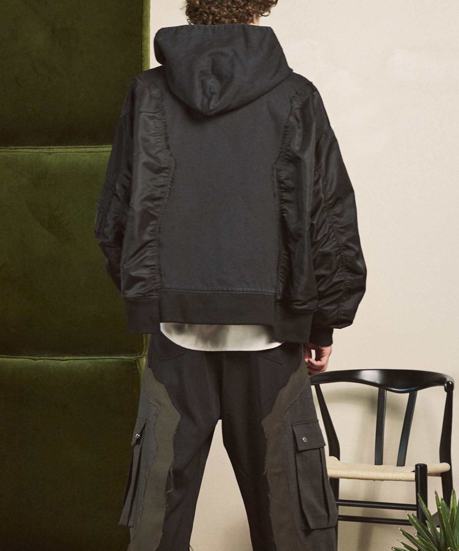 Different Material Docking Prime-Over Military Blouson