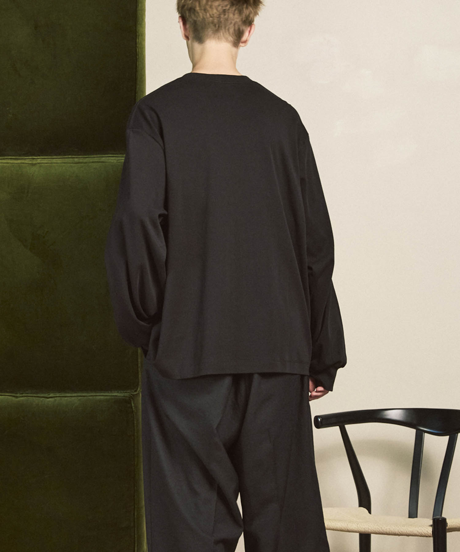 [ex] Prime-Over光滑的船员脖子长袖T恤