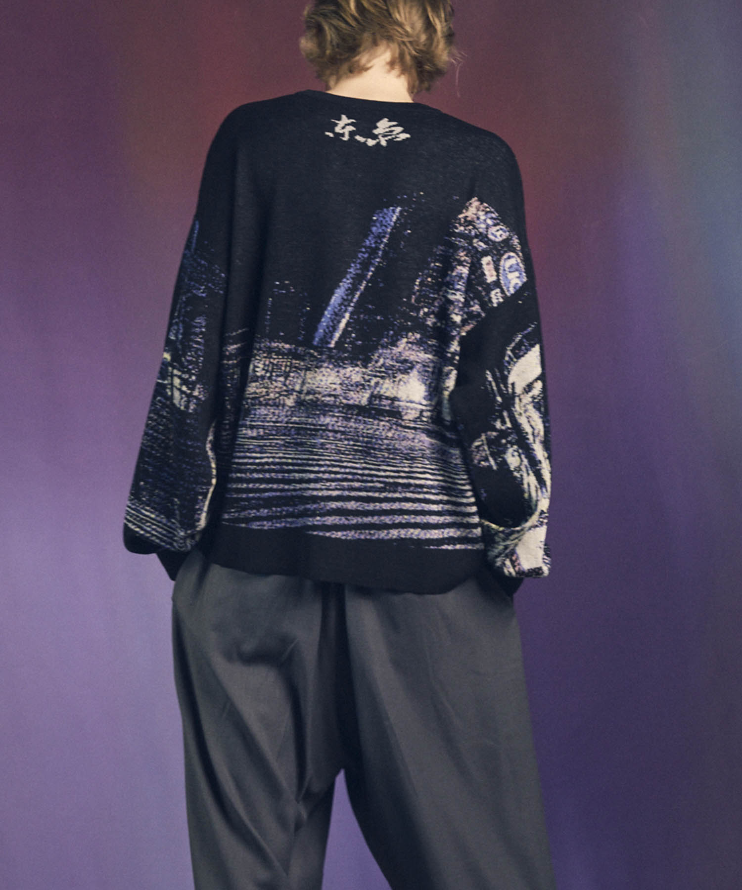 [City Series] "Scramble"Prime-Over Crew Neck Knit Pullover
