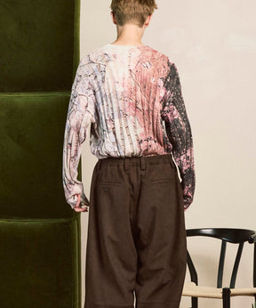 Wall Art Print Damage Knit Pullover