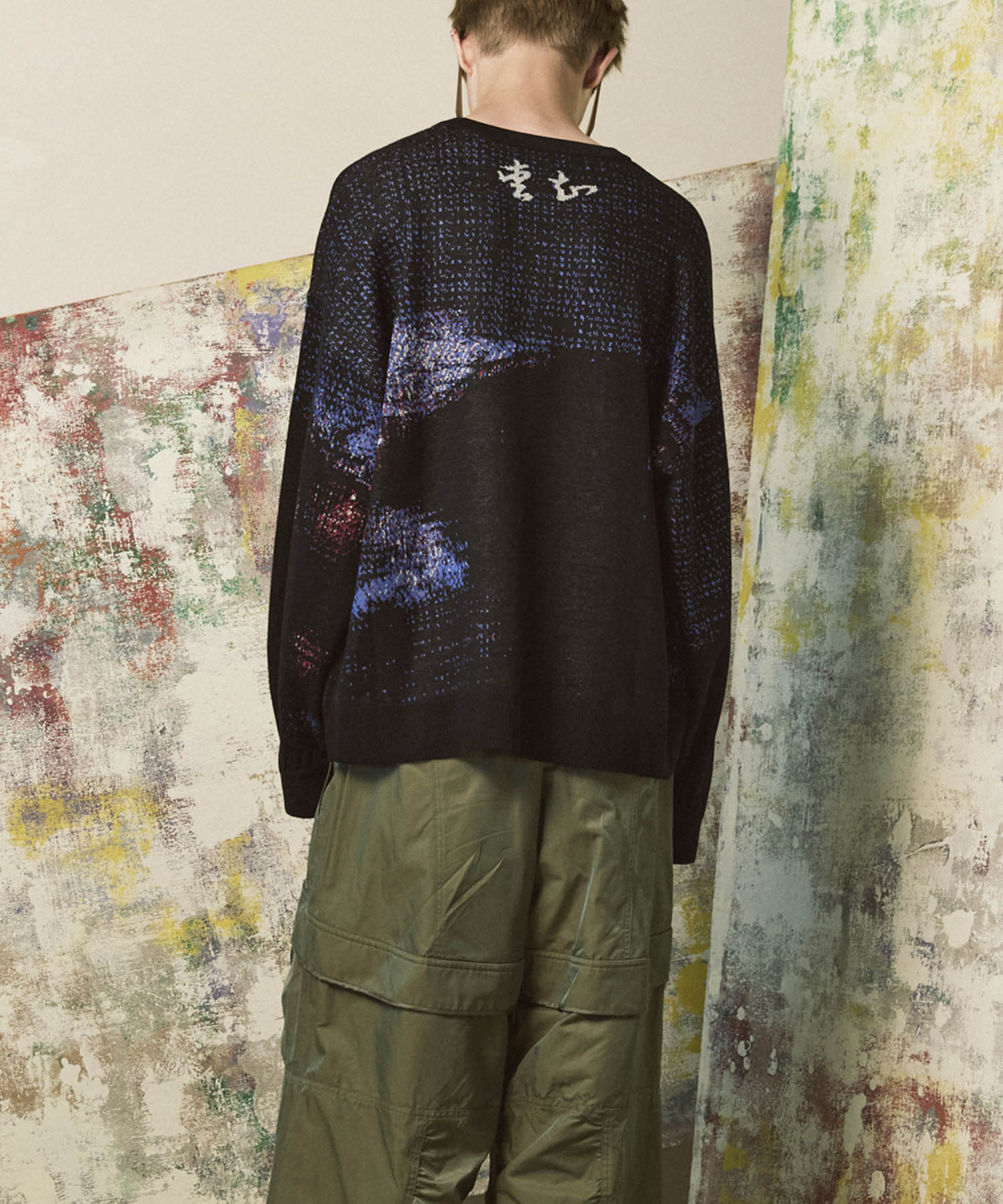 [城市系列]“ Nagoya” Prime-Erover Kew Neck编织套头衫