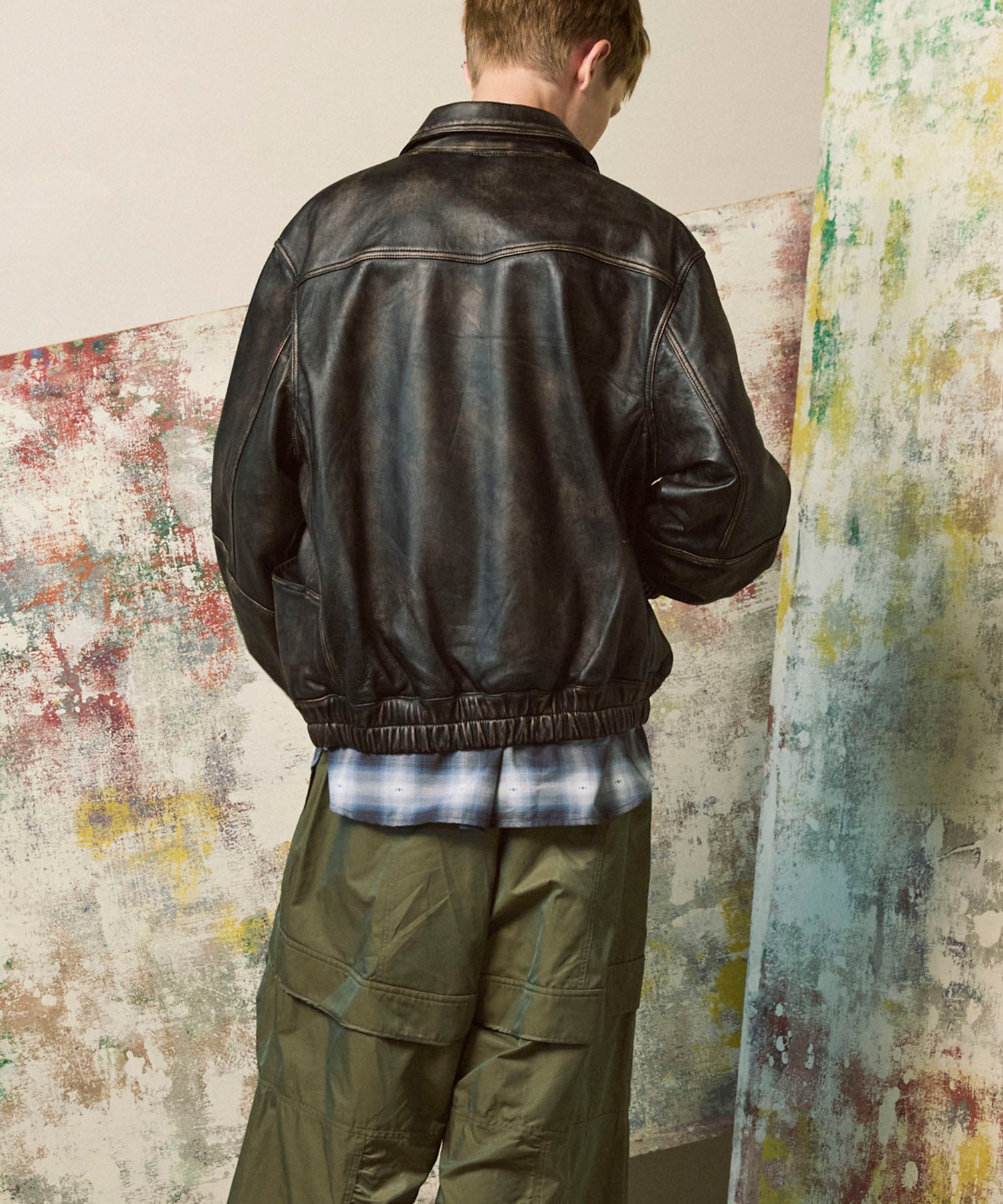 ジャケット・アウター Sheep Leather Single Blouson Sheep Leather Front Button Single Blouson