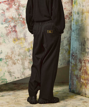 4 Colors Chambray Washable Wool Prime-Wide One Tuck Wide Pants