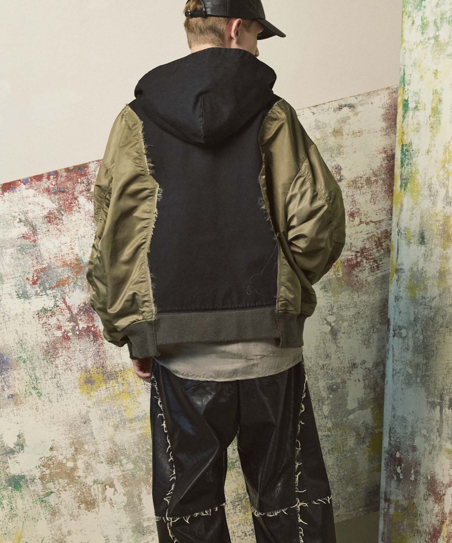 Different Material Docking Prime-Over Military Blouson