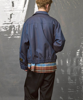 4 Colors Chambray Washable Wool Prime-Over Blouson