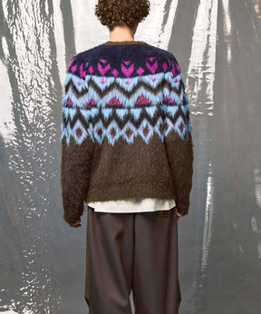 Gradation Short Length Prime-Over V-Neck Knit Pullover