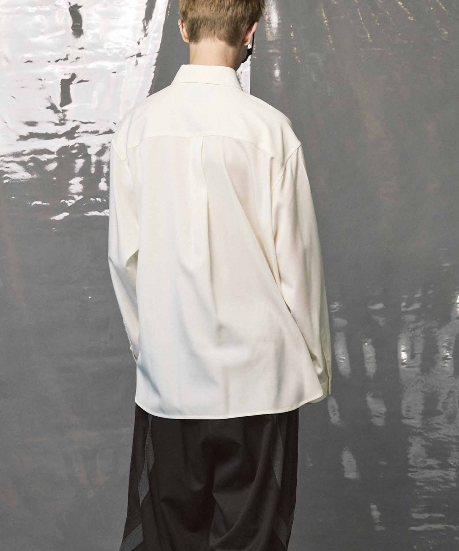 4 Colors Chambray Washable Wool Prime-Over Regular Collar Shirt