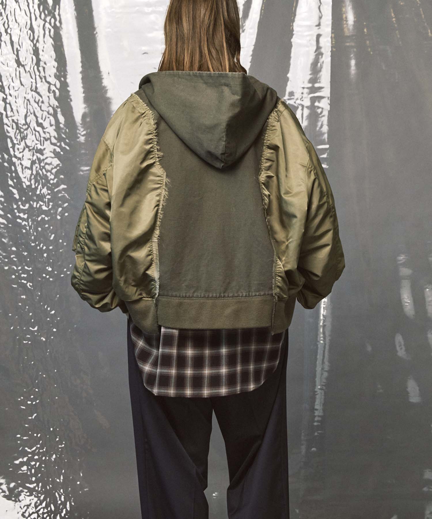 Different Material Docking Prime-Over Military Blouson