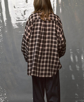 Prime-Over Ombre 점검 일반 칼라 셔츠 코트