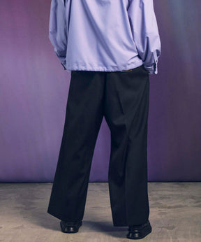 4 가지 색상 샹 브레이 세탁 가능한 양모 프라임 전역의 두 개의 턱 넓은 바지