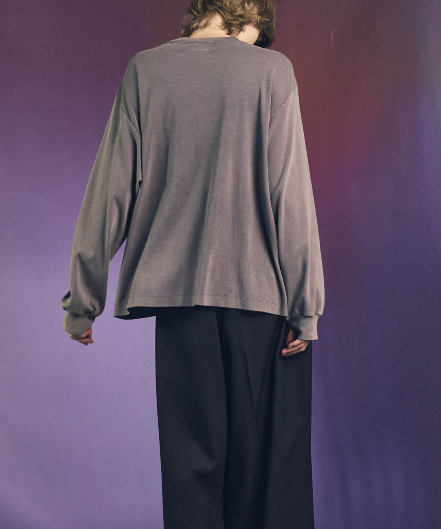 [ex] Prime-Ore-Ore-Ore-Ore-Over Smooth Crew Neck长袖T恤