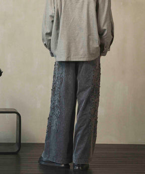 4 색 샹 브레이 세탁 가능한 양모 피크 라펠 더블 가슴 재킷