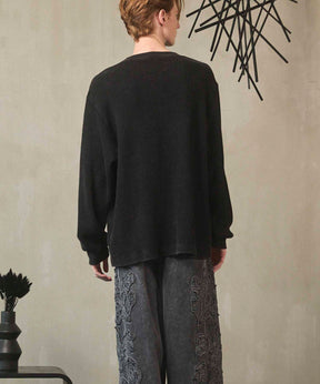 Prime-Over Crew Neck Long Sleeve Waffle T-Shirt