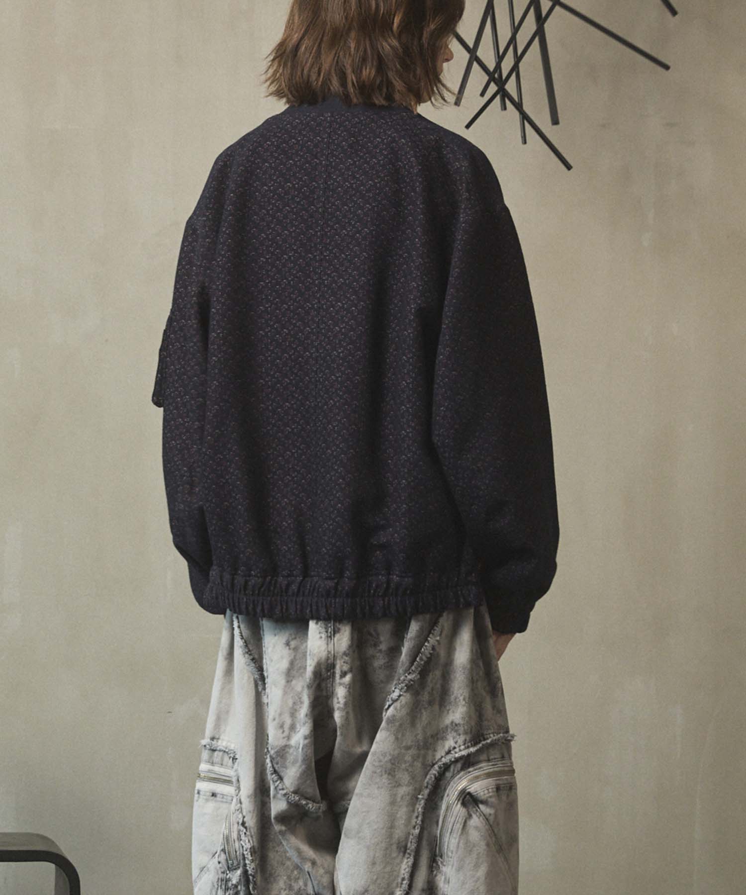 ♡メゾンスペシャル♡Italian Dead Stock Fabric♡ブルゾン Italian Dead Stock Fabric】Prime-Over MA-1 Bomber Jacket