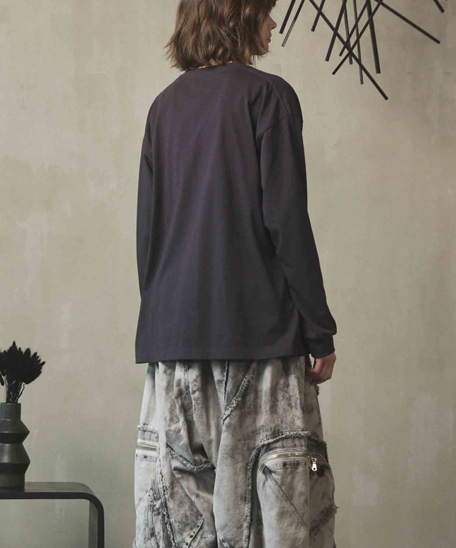 Artist Graphical Embroidery Prime-Over Crew Neck Long Sleeve T-Shirt