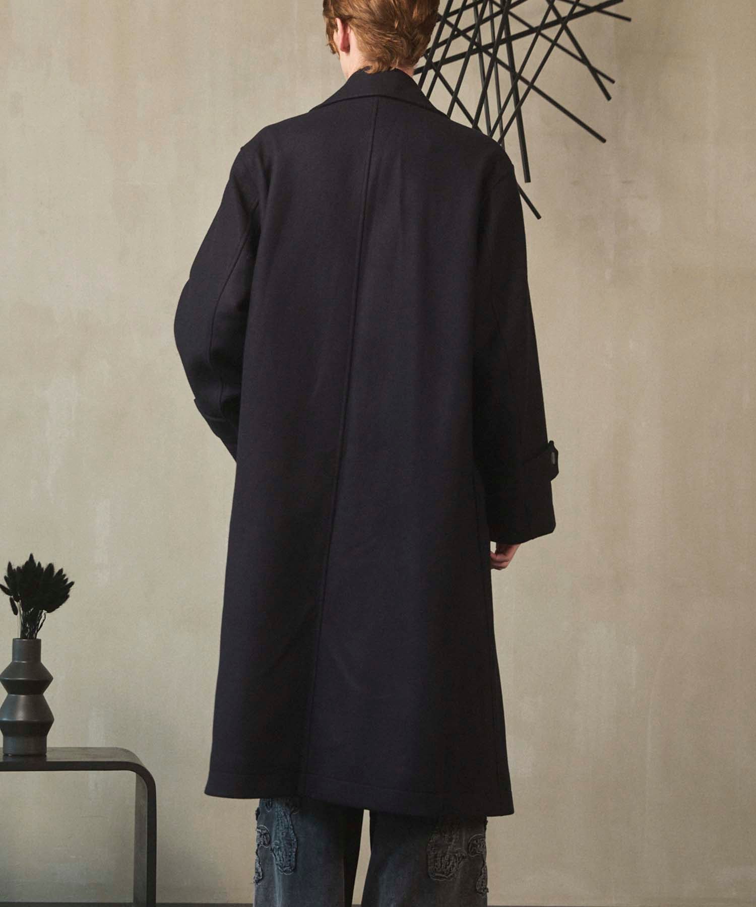 Super140s Prime-Over Melton Double Breasted Coat