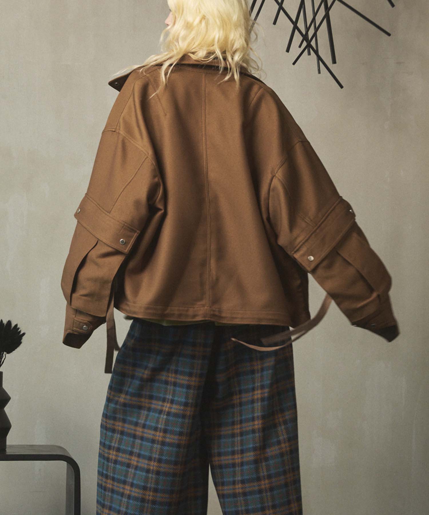 Prime-Over Cargo Big Poket Stand Collar Blouson