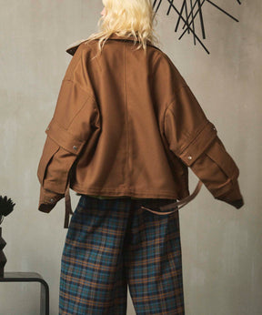 Prime-Over Cargo Big Poket Stand Collar Blouson