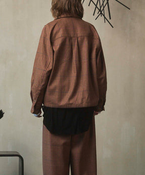 [Sale starts at 12:00 pm on Saturday, September 13th] [Italian Dead Stock Fabric] Prime-Over Curved Pocket Shirts Blouson