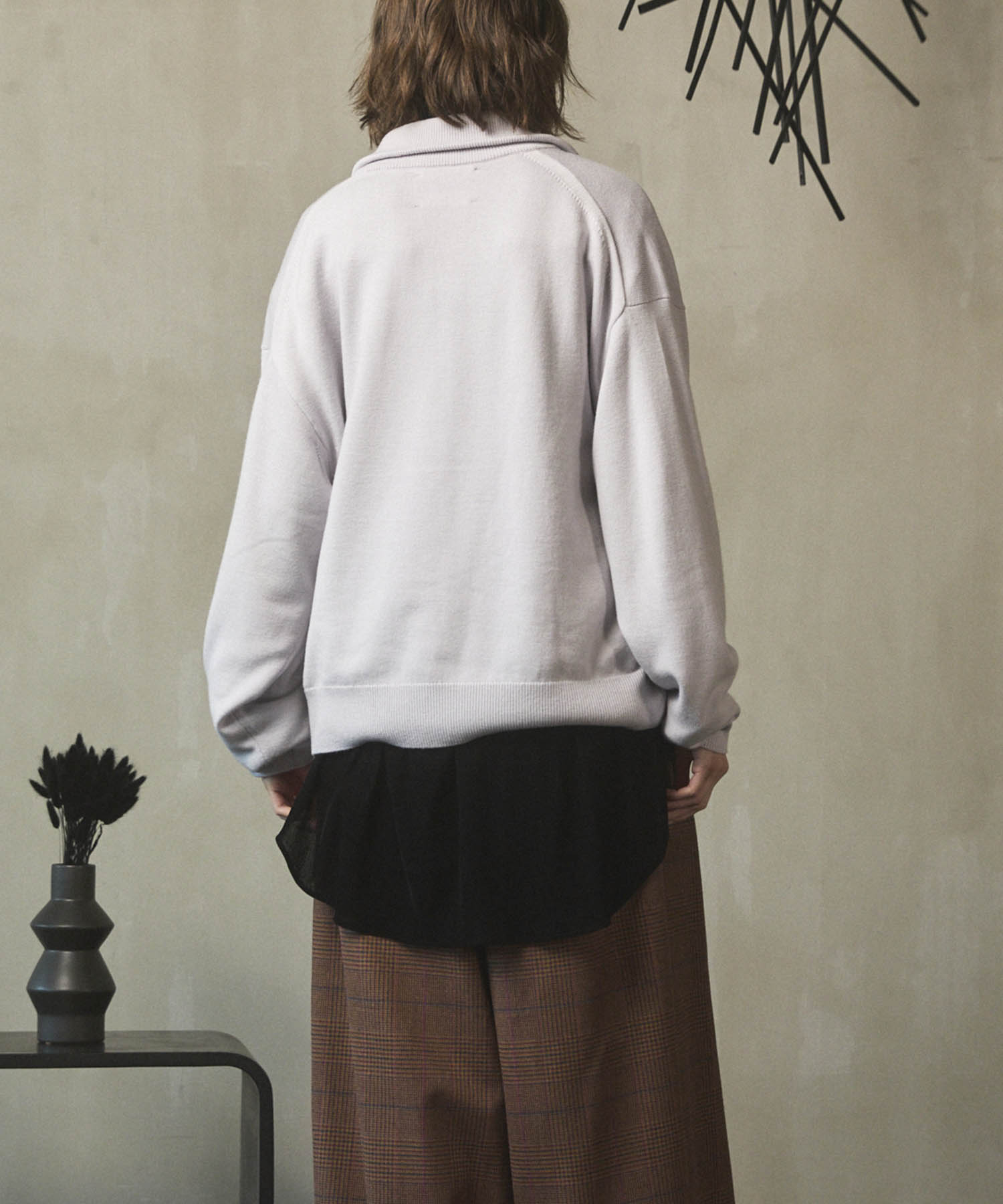 [25AW PRE-ORDER] Cashfeel Extra Fine Merino Wool Prime-Over Half Zip Knit Pullover