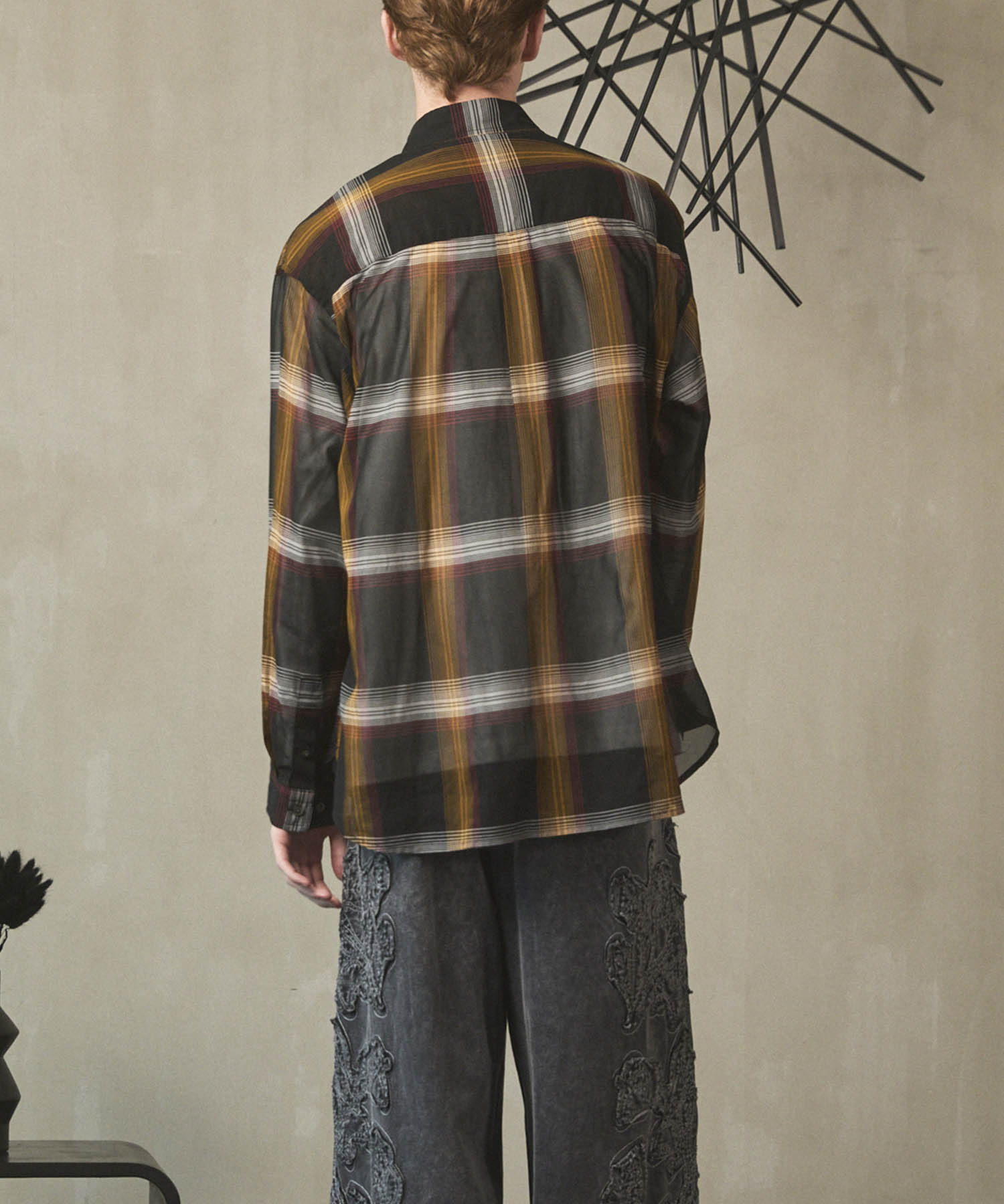 Prime-Over Cotton Organdy 일반 칼라 셔츠를 확인하십시오