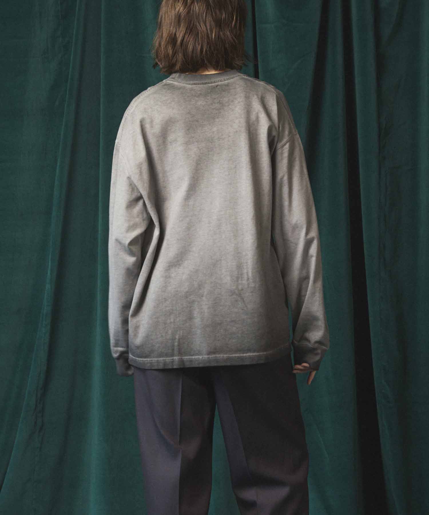 Gradation Dyed Prime-Over Crew Neck Long Sleeve T-Shirt