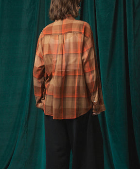 Prime-Over Cotton Organdy 일반 칼라 셔츠를 확인하십시오