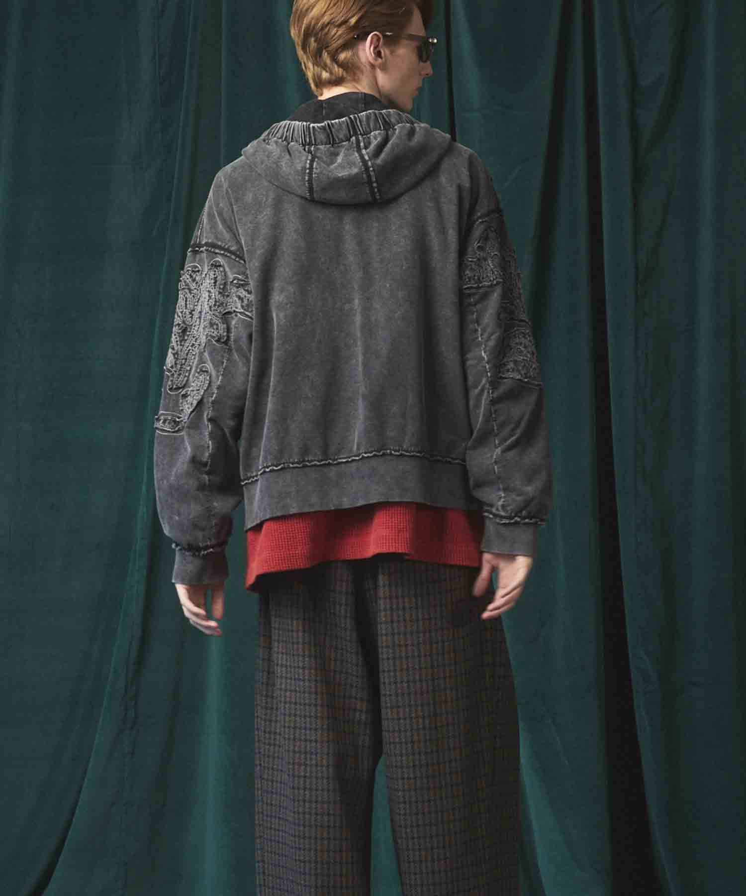 4 색 샹 브레이 세탁 가능한 양모 피크 라펠 더블 가슴 재킷