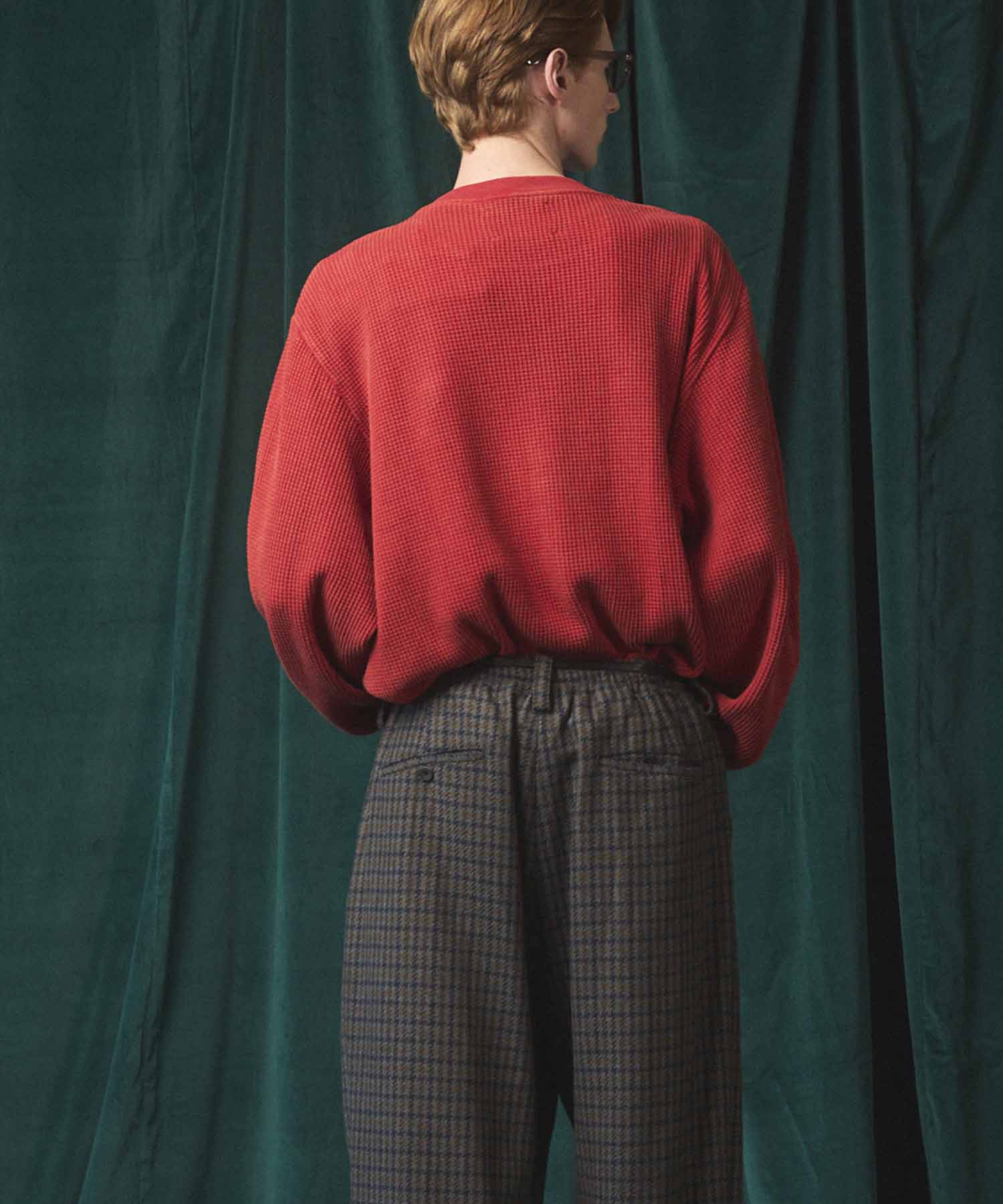 Prime-Over Crew Neck Long Sleeve Waffle T-Shirt