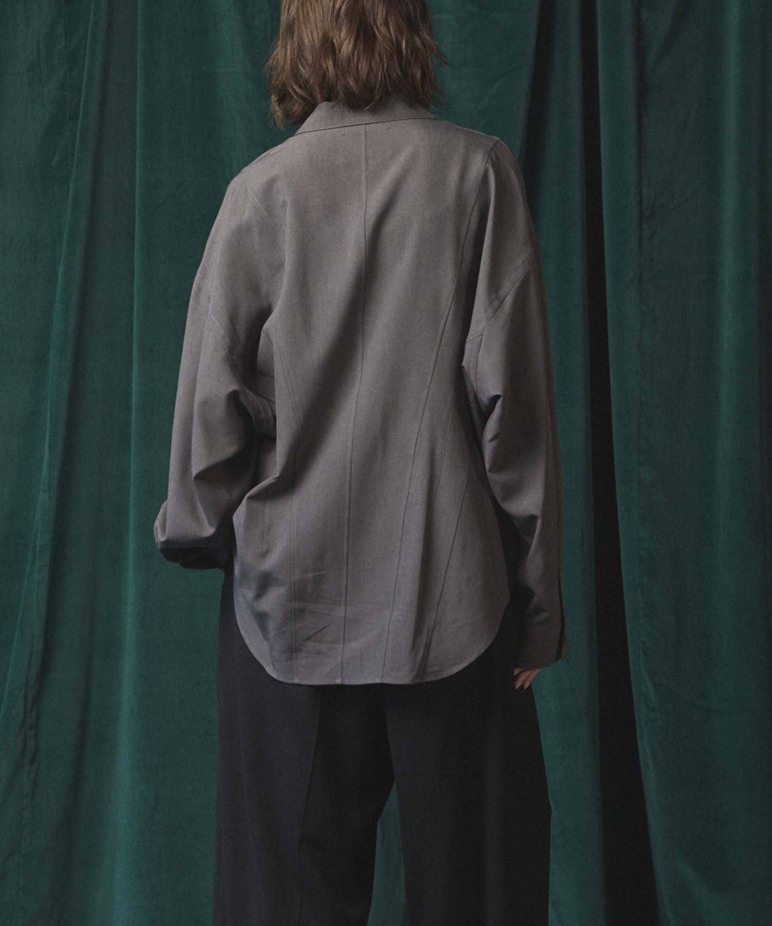 Radial Darts Prime-Over Open Collar Shirt