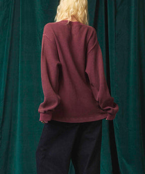 Prime-Over Crew Neck Long Sleeve Waffle T-Shirt