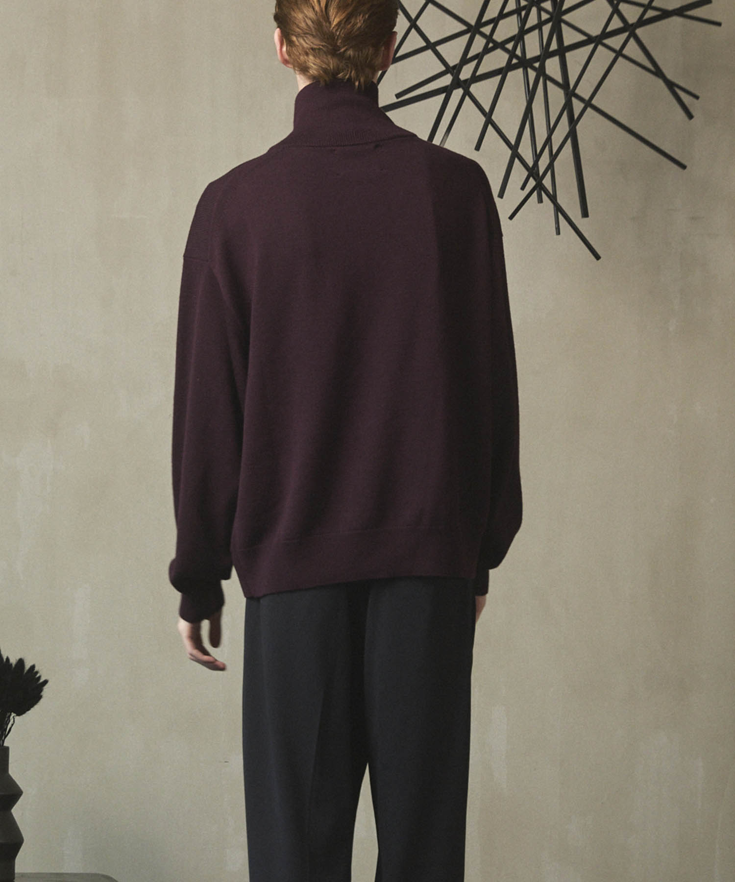 [25AW PRE-ORDER] Cashfeel Extra Fine Merino Wool Prime-Over Half Zip Knit Pullover
