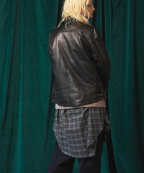 Dress-Fit Sheep Leather Double Rider Jacket