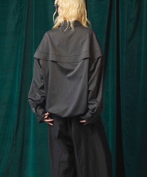 Prime-Over Curved Curve switching Regular Collar Shirt (Copy)