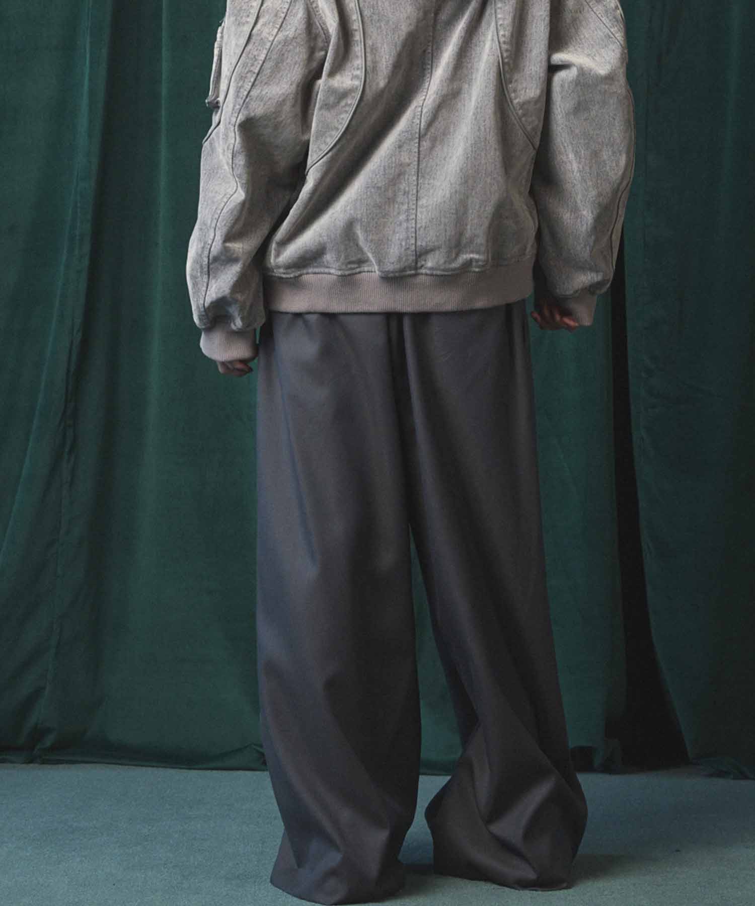 4 Colors Chambray Washable Wool Baggy Wide Pants
