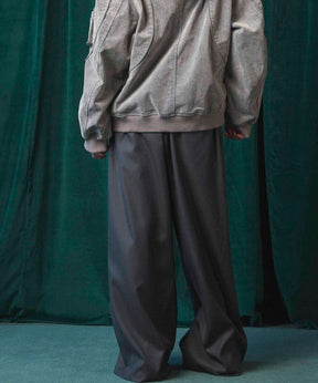 4 Colors Chambray Washable Wool Baggy Wide Pants