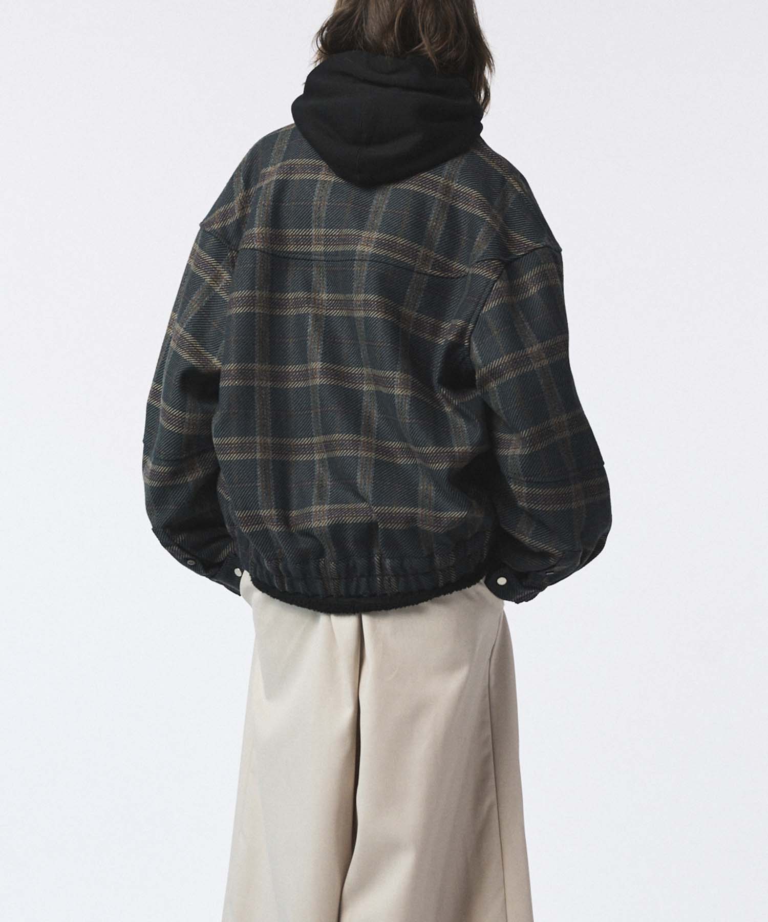 [Sale starts at 12:00 pm on Saturday, September 13th] [Italian Dead Stock Fabric] Prime-Over Curved Shirts Blouson