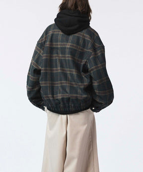 [Sale starts at 12:00 pm on Saturday, September 13th] [Italian Dead Stock Fabric] Prime-Over Curved Shirts Blouson