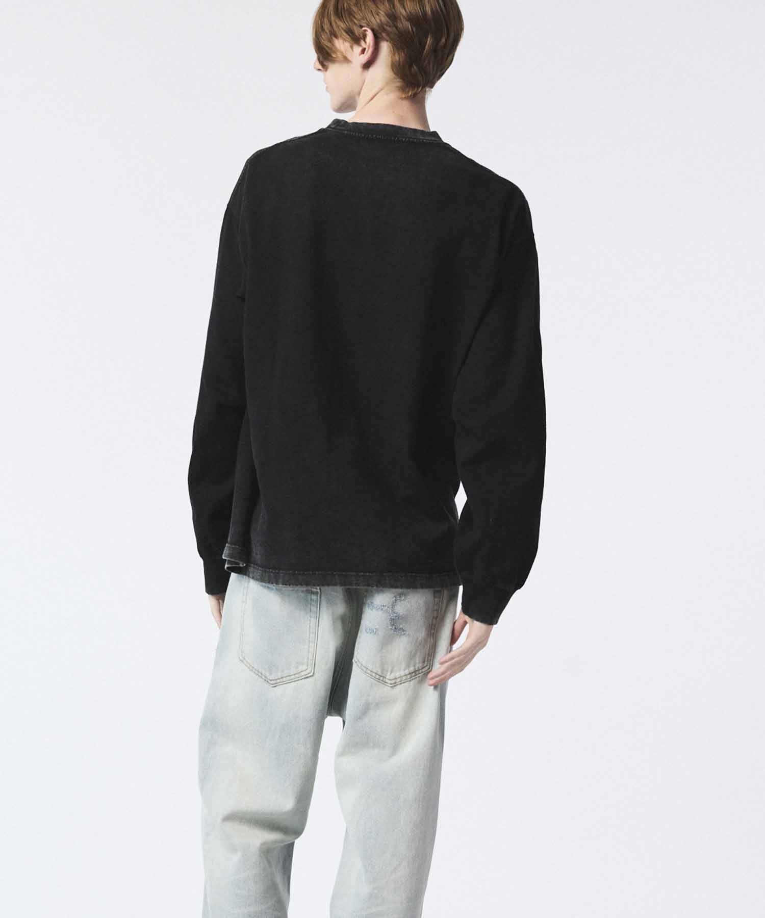 Gradation Dyed Prime-Over Crew Neck Long Sleeve T-Shirt