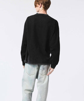 Gradation Dyed Prime-Over Crew Neck Long Sleeve T-Shirt