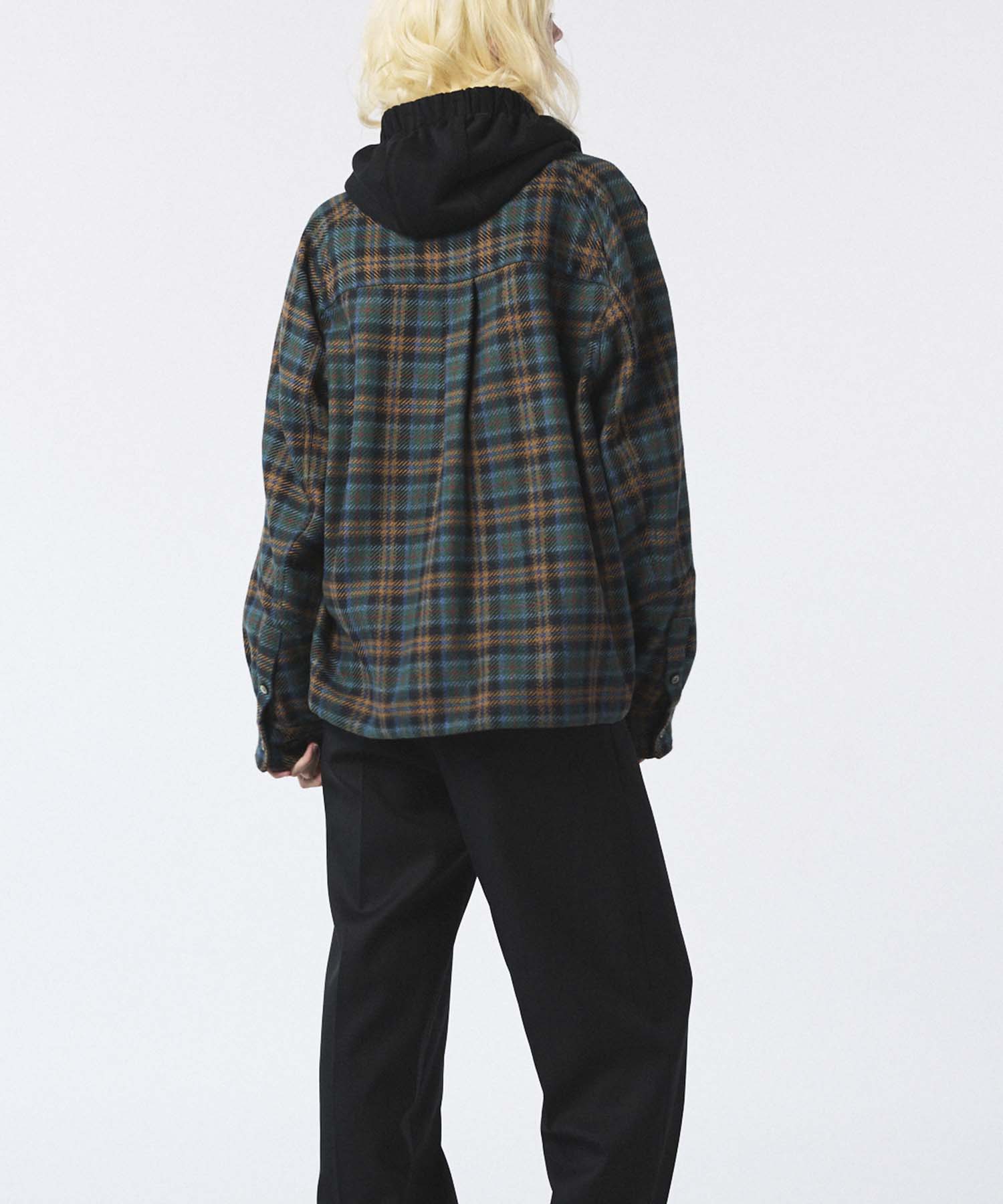 [Sale starts at 12:00 pm on Saturday, September 13th] [Italian Dead Stock Fabric] Prime-Over Curved Pocket Shirts Blouson